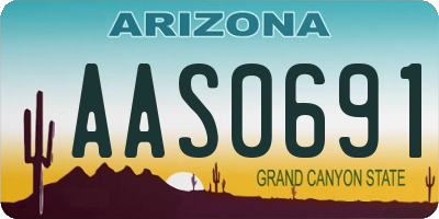 AZ license plate AAS0691
