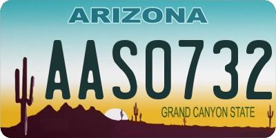 AZ license plate AAS0732