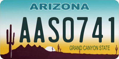 AZ license plate AAS0741