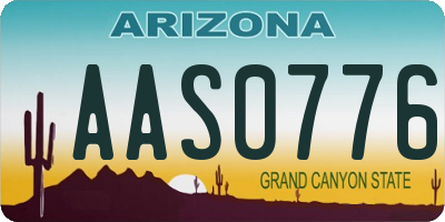 AZ license plate AAS0776