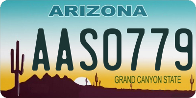 AZ license plate AAS0779