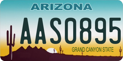 AZ license plate AAS0895