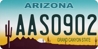 AZ license plate AAS0902