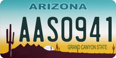 AZ license plate AAS0941