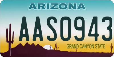 AZ license plate AAS0943