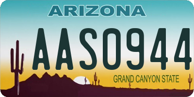 AZ license plate AAS0944