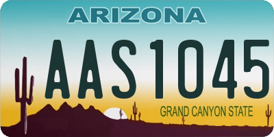 AZ license plate AAS1045