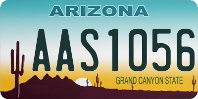 AZ license plate AAS1056