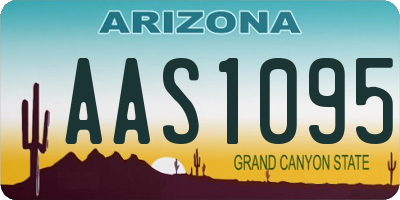 AZ license plate AAS1095