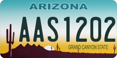 AZ license plate AAS1202