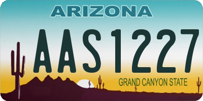 AZ license plate AAS1227