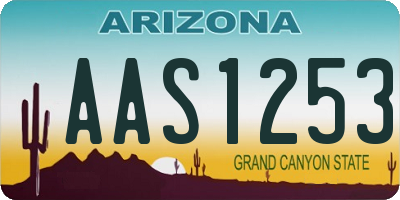 AZ license plate AAS1253