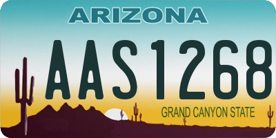 AZ license plate AAS1268