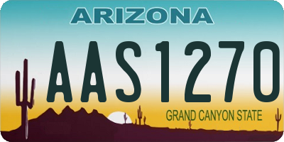 AZ license plate AAS1270