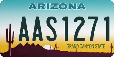 AZ license plate AAS1271