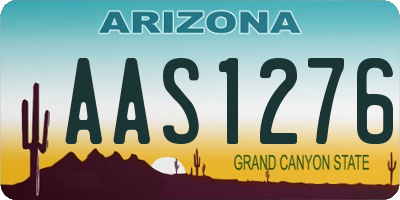 AZ license plate AAS1276