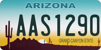AZ license plate AAS1290