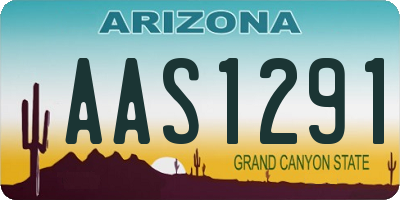 AZ license plate AAS1291