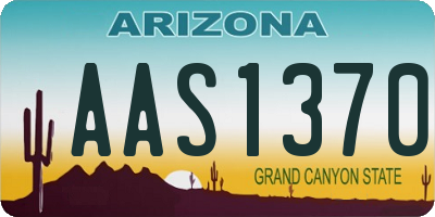 AZ license plate AAS1370