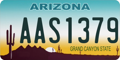 AZ license plate AAS1379
