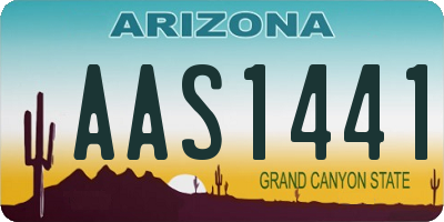 AZ license plate AAS1441