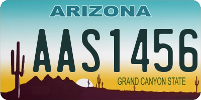 AZ license plate AAS1456