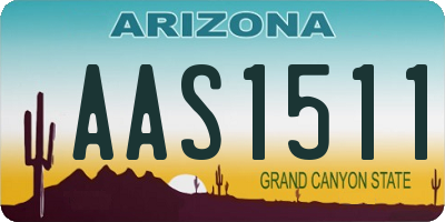 AZ license plate AAS1511