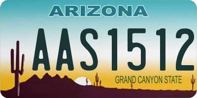 AZ license plate AAS1512