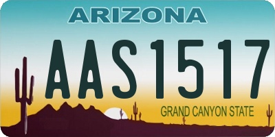 AZ license plate AAS1517