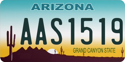 AZ license plate AAS1519