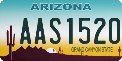 AZ license plate AAS1520