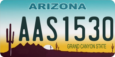AZ license plate AAS1530