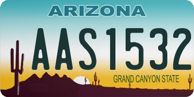 AZ license plate AAS1532