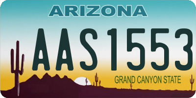 AZ license plate AAS1553