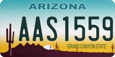 AZ license plate AAS1559
