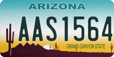 AZ license plate AAS1564