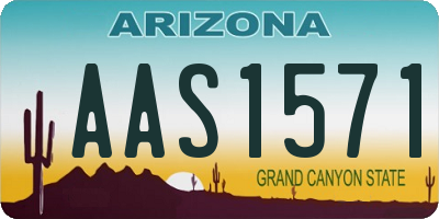 AZ license plate AAS1571