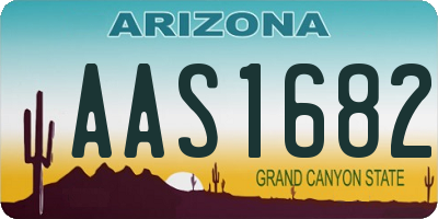 AZ license plate AAS1682