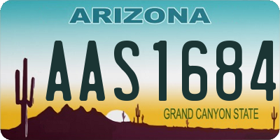 AZ license plate AAS1684