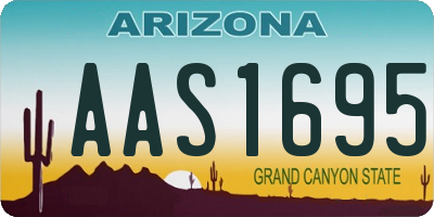AZ license plate AAS1695