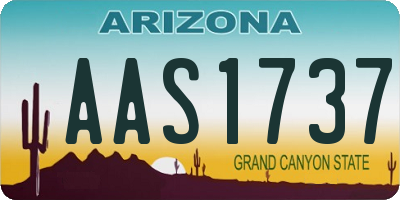 AZ license plate AAS1737