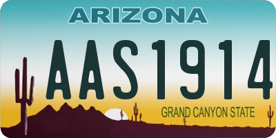 AZ license plate AAS1914