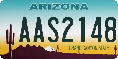 AZ license plate AAS2148