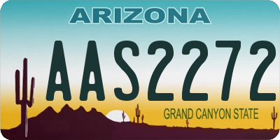 AZ license plate AAS2272