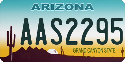 AZ license plate AAS2295
