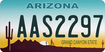 AZ license plate AAS2297