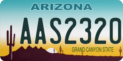 AZ license plate AAS2320
