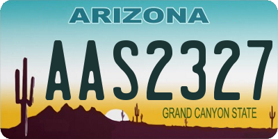 AZ license plate AAS2327