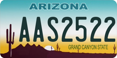 AZ license plate AAS2522