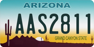 AZ license plate AAS2811